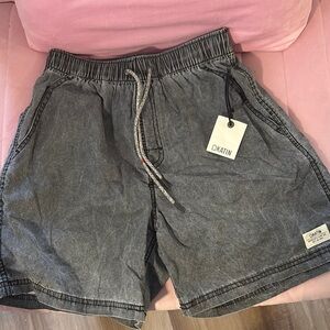 Katin Men's Washed Black Athletic Shorts